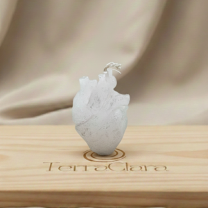 Vela Corazon (Organo) Color  Blanco